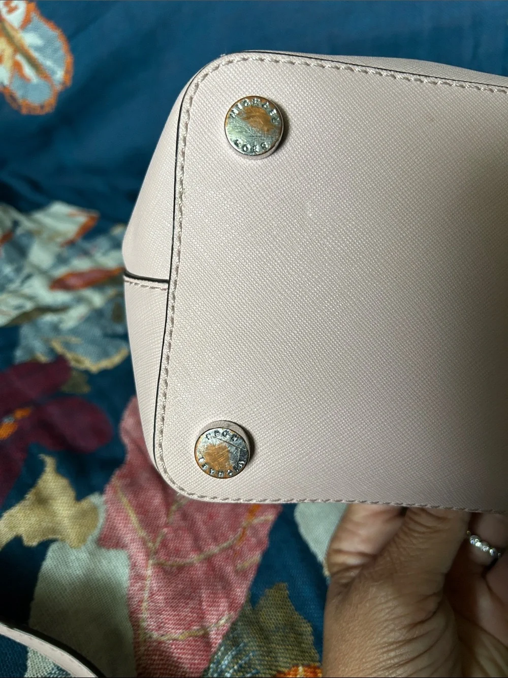 Michael Kors Blush Dome Satchel with Detachable Strap